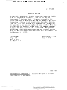 API RP 1110: Pressure Testing of Liquid Petroleum Pipelines