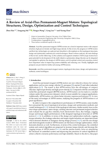 Review of Axial-Flux Permanent-Magnet Motors: Topology, Design, Optimization
