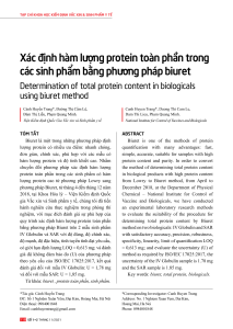 Biuret Method for Total Protein in Biologicals
