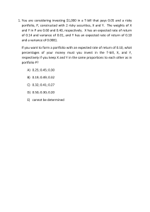 Portfolio Theory Question: T-bill and Risky Assets