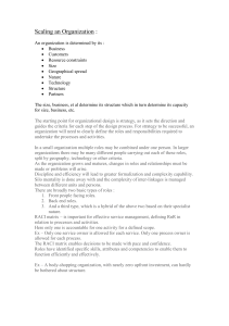 Scaling an Organization: Roles, Structure, RACI
