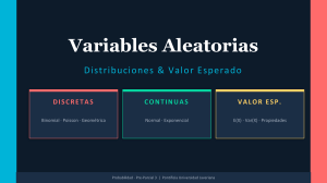 Variables Aleatorias: Distribuciones y Valor Esperado