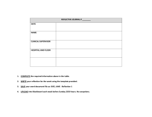 Reflective Journal Template for Nursing Students