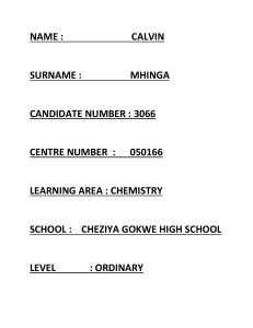 Chemistry Project: Medicinal Herbs Guide for Cheziya Community
