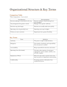 Organizational Structure: Centralization vs Decentralization