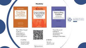 Maudsley Psychiatry Guidelines - NHS Wales e-Library