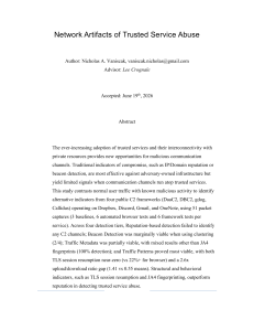 Network Artifacts of Trusted Service Abuse: C2 Detection Research