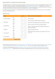 MRC Scale for Muscle Strength: Assessment Guide