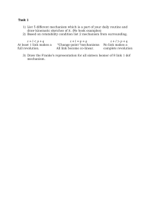 Mechanism Analysis Problem Set