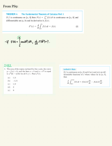 Sesi&oacute;n de Problemas MATH103E: Teorema Fundamental del C&aacute;lculo y Regla de Leibniz