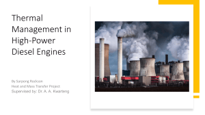 Thermal Management in High-Power Diesel Engines