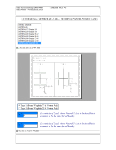AISC Torsional Design LRFD & ASD Pinned-Pinned Case