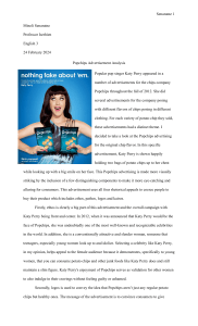 Popchips Advertisement Analysis: Katy Perry Ad Rhetoric