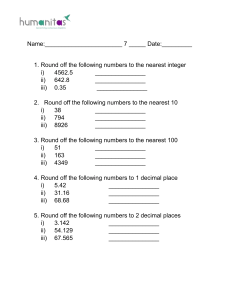 Math Rounding Worksheet: Practice Exercises