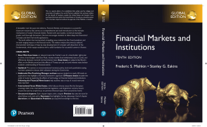 Financial Markets and Institutions