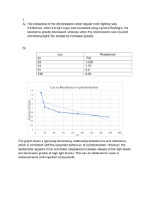 Photoresistor & Motor Efficiency Lab Report