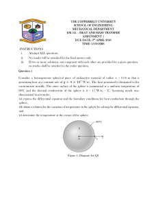 Heat and Mass Transfer Assignment 1 - Copperbelt University
