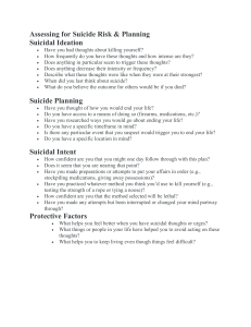 Assessing Suicide Risk & Planning Guide