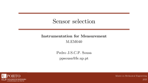 Sensor Selection: Instrumentation for Measurement