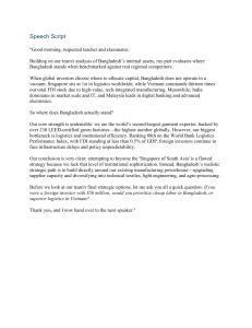 Bangladesh Economic Strategy Speech Script