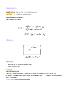Basic Probability Definitions & Formulas