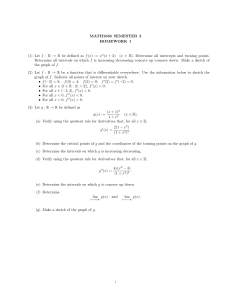 MATH1036 Semester 2 Homework 1 Calculus Problems