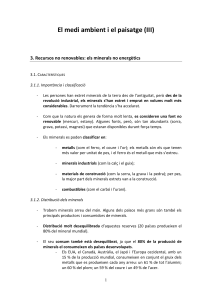 Recursos no renovables: minerales no energ&eacute;ticos