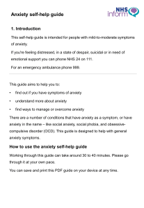 Anxiety Self-Help Guide: Manage Symptoms & Overcome Anxiety
