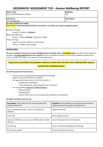 Year 10 Geography Assessment: Human Wellbeing Report