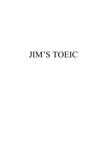 JIM&rsquo;S TOEIC Practice Test
