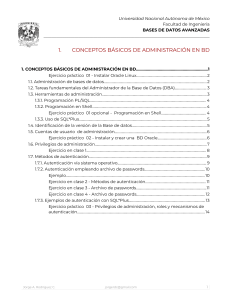 Administraci&oacute;n de Bases de Datos Avanzadas - Oracle