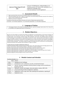 Internet of Things (Eng) 14771-874 Course Outline 2026