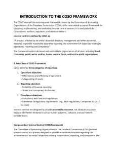 Introduction to the COSO Framework