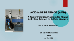 Acid Mine Drainage (AMD) Prediction Methods
