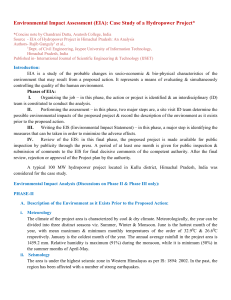 Environmental Impact Assessment: Hydropower Project Case Study