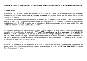 Modelo de Factores Espec&iacute;ficos - Comercio en Competencia Perfecta