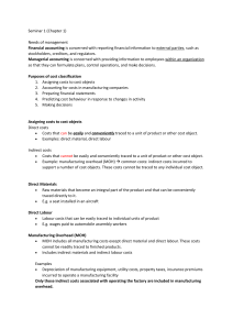 Managerial Accounting: Cost Classification Basics