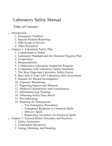 Laboratory Safety Manual: Guidelines for Lab Safety