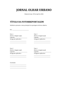 Template de Fotorreportagem para Jornal Olhar Urbano