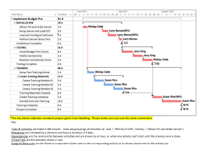 Implement Budget Pro Gantt Chart