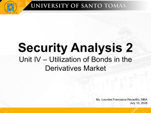 Security Analysis 2: Derivatives Market Utilization