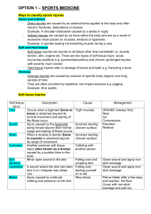 Sports Medicine Coursebook: Injury Classification & Management