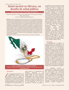 Salud mental en M&eacute;xico: desaf&iacute;o de salud p&uacute;blica