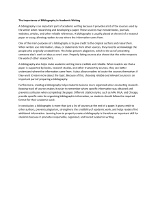 Importance of Bibliography in Academic Writing