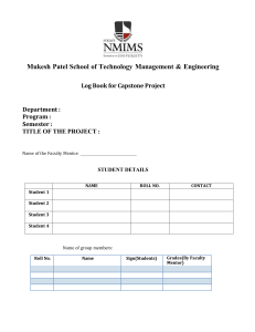 NMIMS Capstone Project Log Book Template