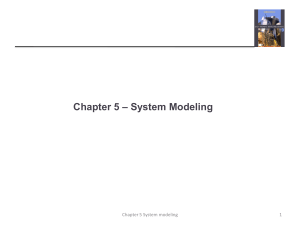 Chapter 5: System Modeling in Software Engineering