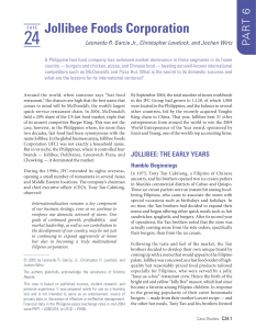 Jollibee Foods Corporation Case Study: Domestic Success & International Strategy