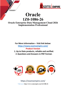 Oracle 1Z0-1086-26 Practice Exam Questions