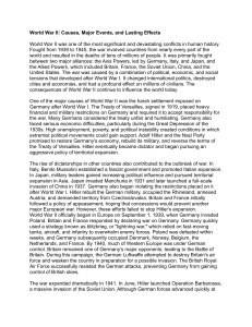 World War II: Causes, Events, Effects