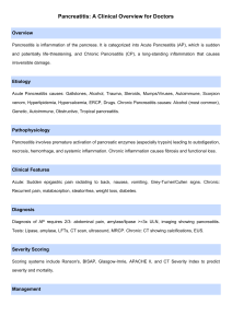 Pancreatitis: Clinical Overview for Doctors
